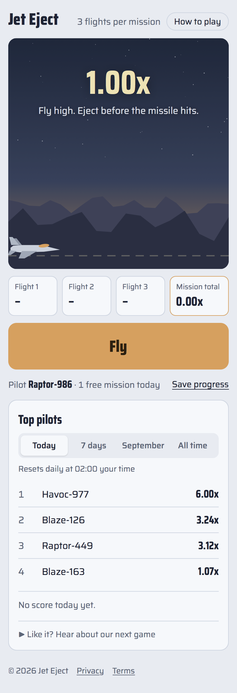 Jet Eject — ejecting
